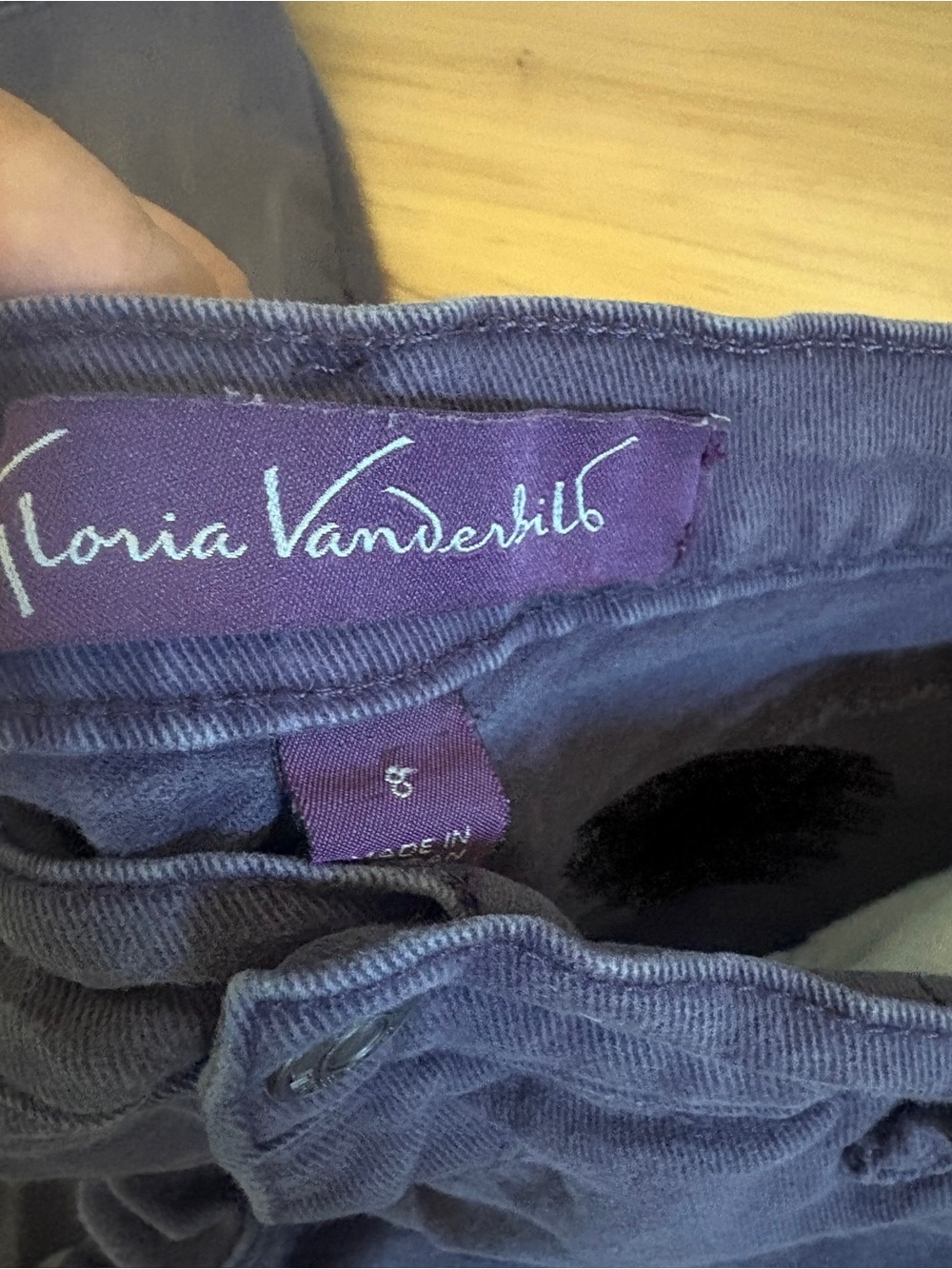 Gloria Vanderbilt Corduroy Pants in Deep Purple
